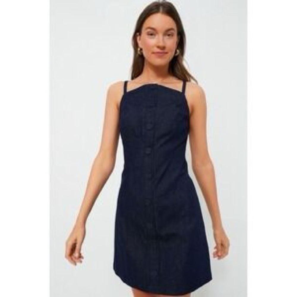 Denim Lilliana Mini Dress - Denim / M - Picture 2 of 6